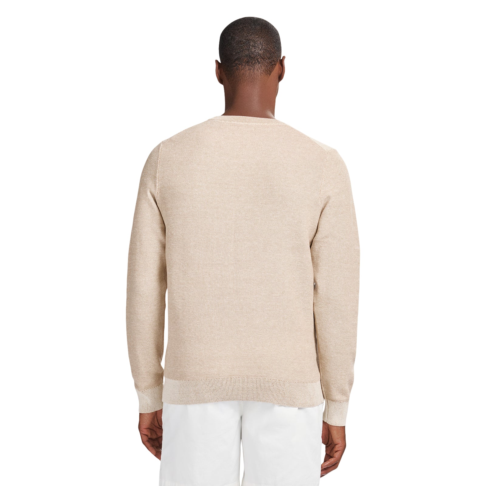 HONEYCOMB CREW NECK SWEATER - ROCK HTHR – IZOD