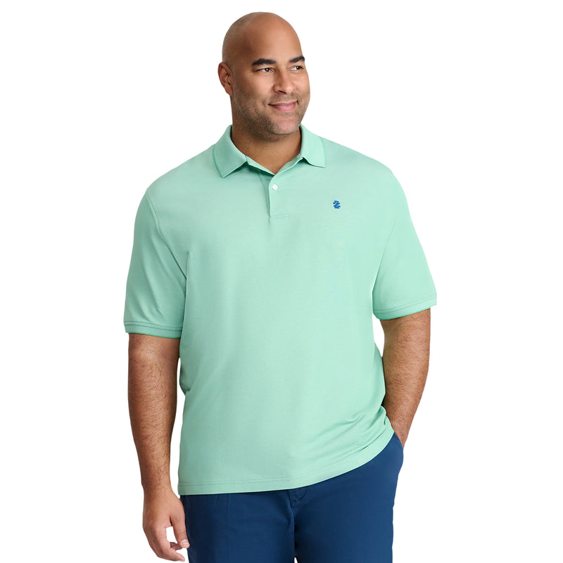 BIG AND TALL ADVANTAGE PERFORMANCE SHORT-SLEEVE POLO - GREEN SPRUCE