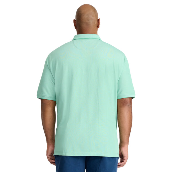 BIG AND TALL ADVANTAGE PERFORMANCE SHORT-SLEEVE POLO - GREEN SPRUCE