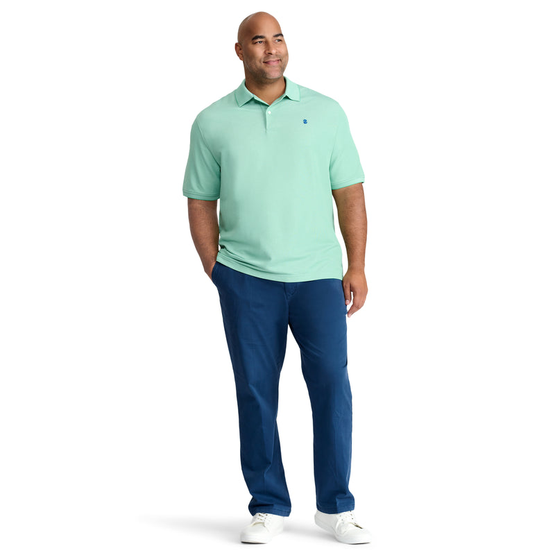 BIG AND TALL ADVANTAGE PERFORMANCE SHORT-SLEEVE POLO - GREEN SPRUCE