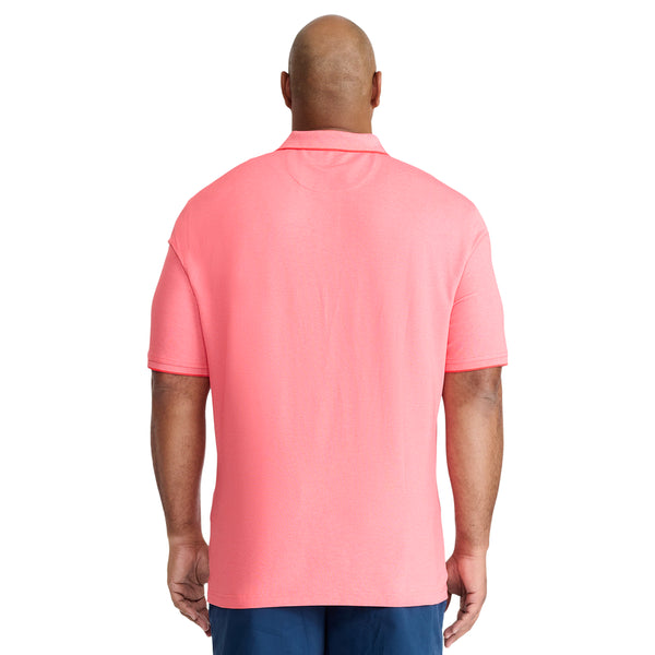 BIG AND TALL ADVANTAGE PERFORMANCE SHORT-SLEEVE POLO - CAYENNE PINK