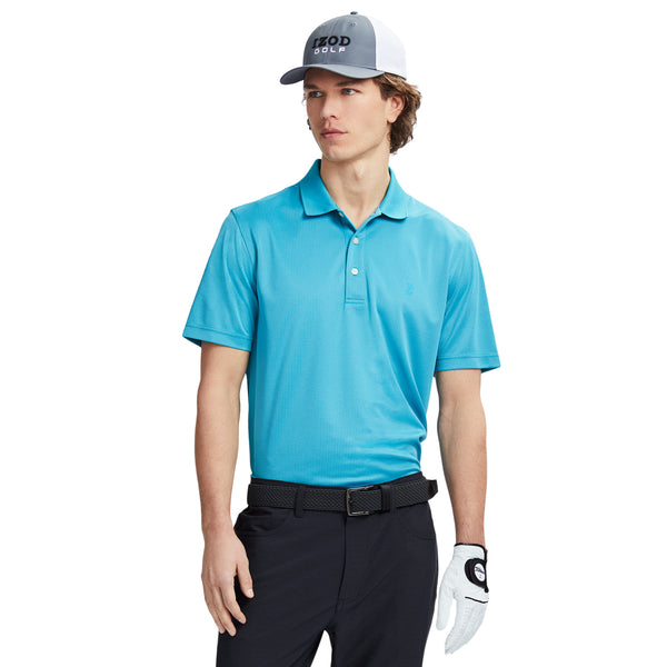 PERFORMANCE GOLF GRID POLO - BLUE VERVAIN