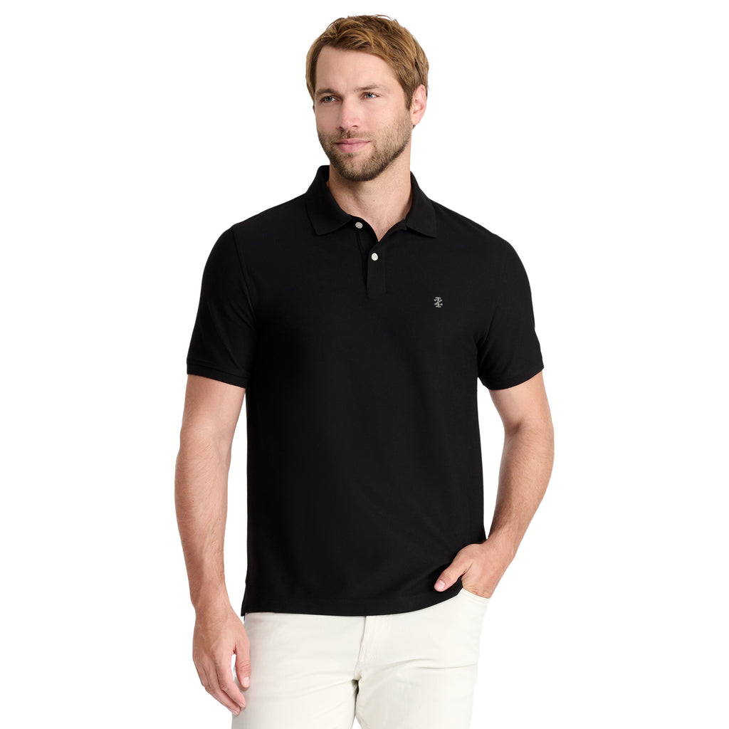 ADVANTAGE PERFORMANCE SHORT SLEEVE POLO SHIRT BLACK IZOD