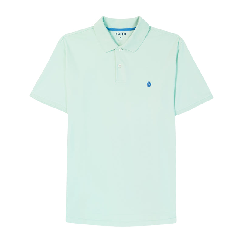 INTERLOCK SHORT-SLEEVE SOLID POLO - MIST GREEN