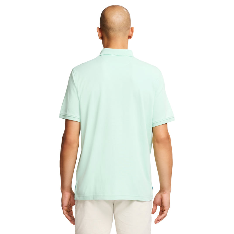 INTERLOCK SHORT-SLEEVE SOLID POLO - MIST GREEN