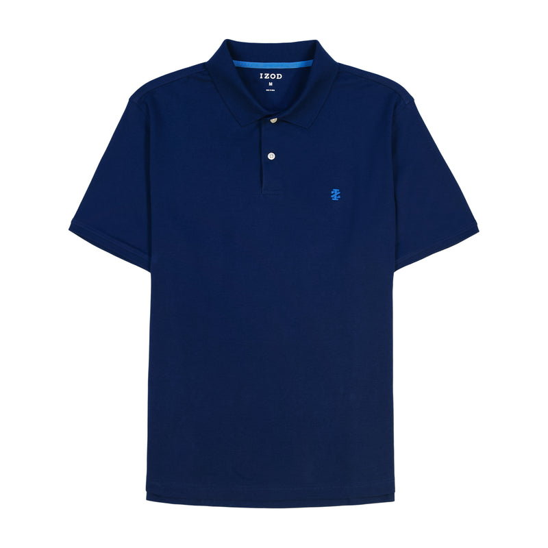 SHORT-SLEEVE INTERLOCK POLO - MEDIEVAL BLUE