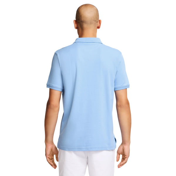 INTERLOCK SHORT-SLEEVE SOLID POLO - CORNFLOWER BLUE