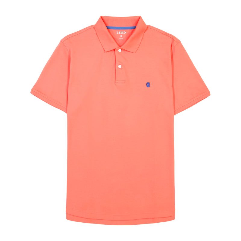 SHORT-SLEEVE INTERLOCK POLO - PORCELAIN ROSE