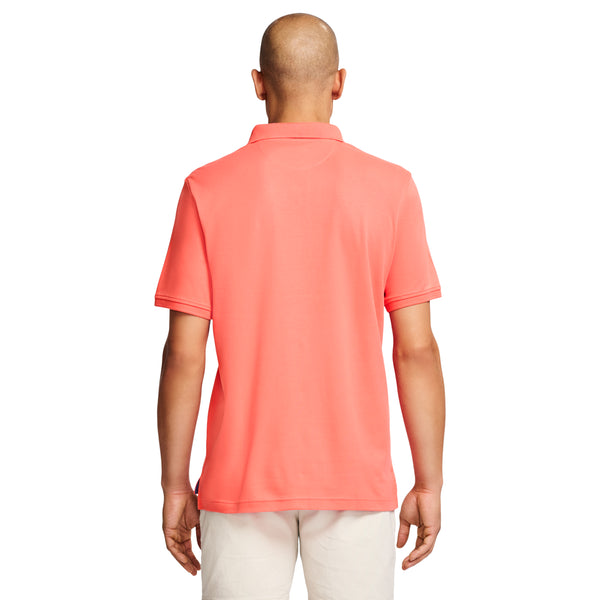 INTERLOCK SHORT-SLEEVE SOLID POLO - PORCELAIN ROSE