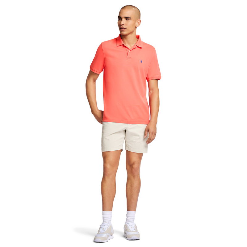 SHORT-SLEEVE INTERLOCK POLO - PORCELAIN ROSE