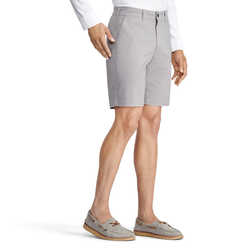 SALTWATER 9.5" FLAT FRONT CHINO SHORT - CINDERBLOCK TAUPE