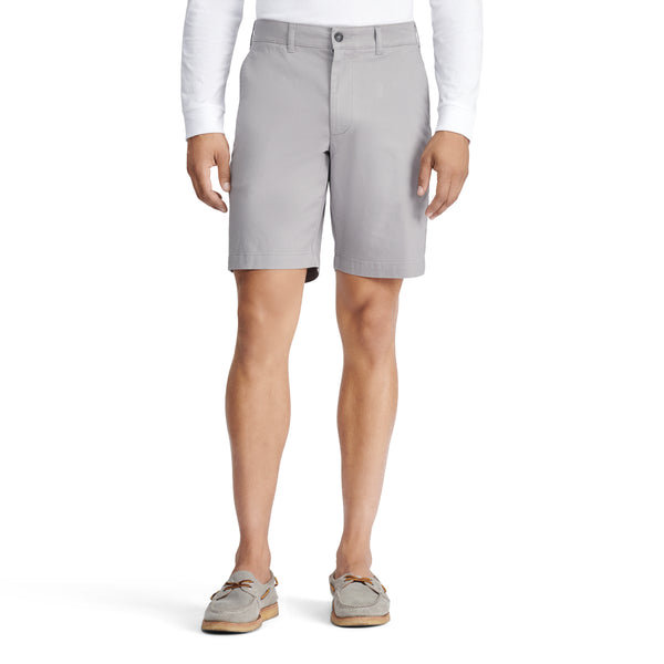 SALTWATER 9.5" FLAT FRONT CHINO SHORT - CINDERBLOCK TAUPE