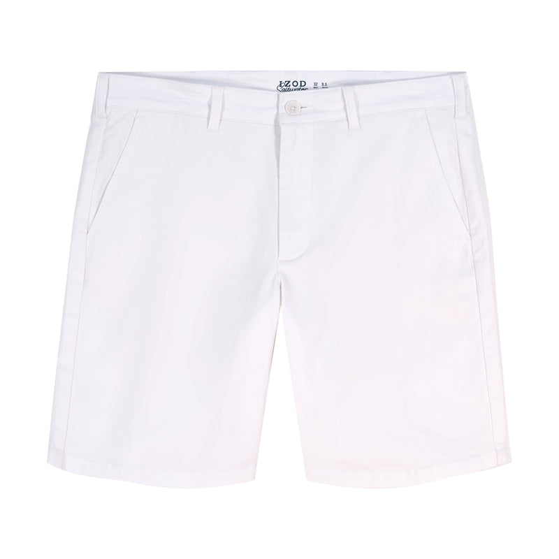 SALTWATER 9.5" FLAT FRONT CHINO SHORT - BRIGHT WHITE