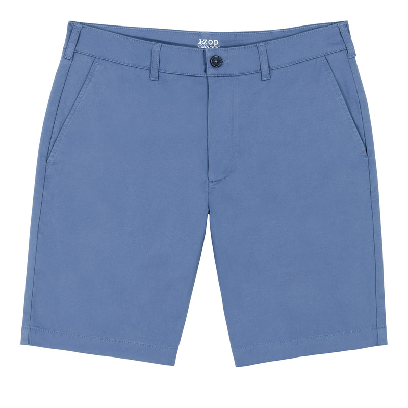 SALTWATER FLAT-FRONT TWILL SHORT 9.5" - BIJOU BLUE