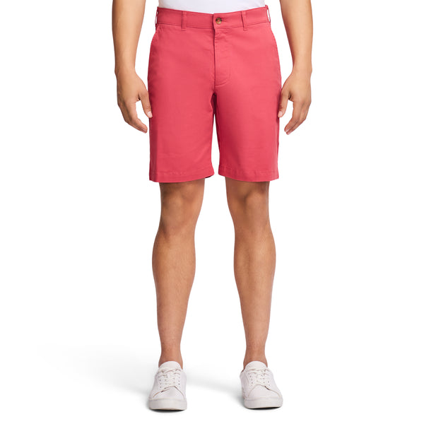 SALTWATER FLAT-FRONT TWILL SHORT 9.5" - SALTWATER RED