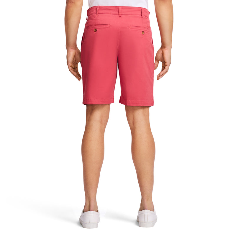 SALTWATER 9.5" FLAT FRONT CHINO SHORT - SALTWATER RED