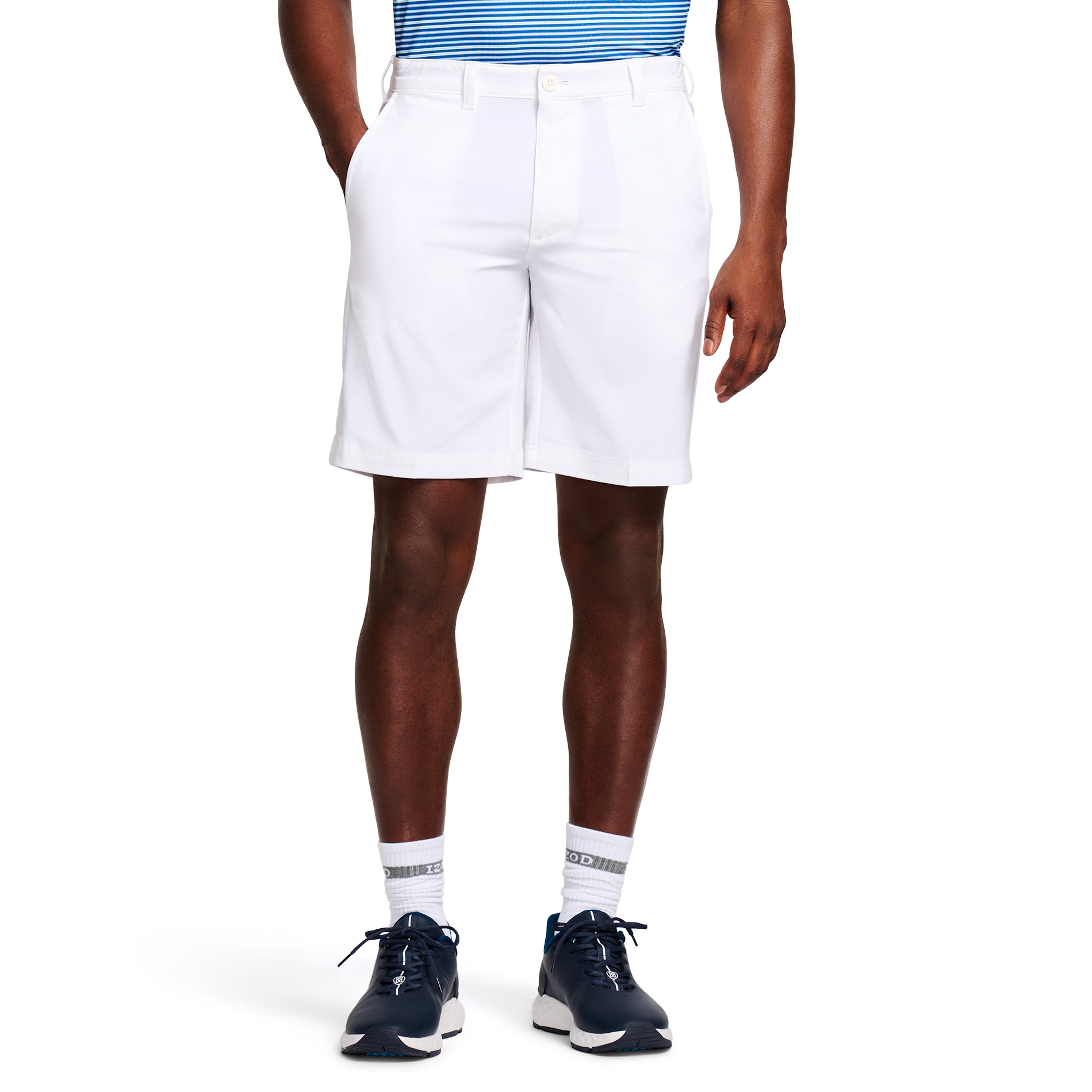 SWINGFLEX FLAT FRONT STRAIGHT FIT SHORT BRIGHT WHITE – IZOD