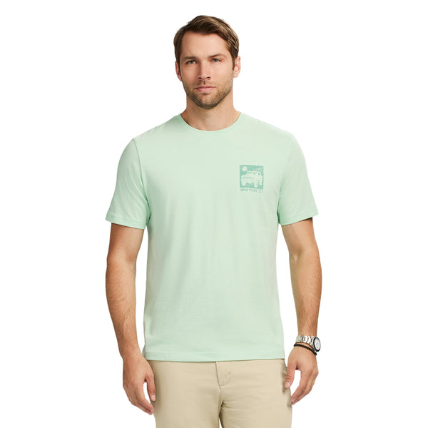 SALTWATER SHORT SLEEVE GRAPHIC TEE - BIRDS EGG GREEN