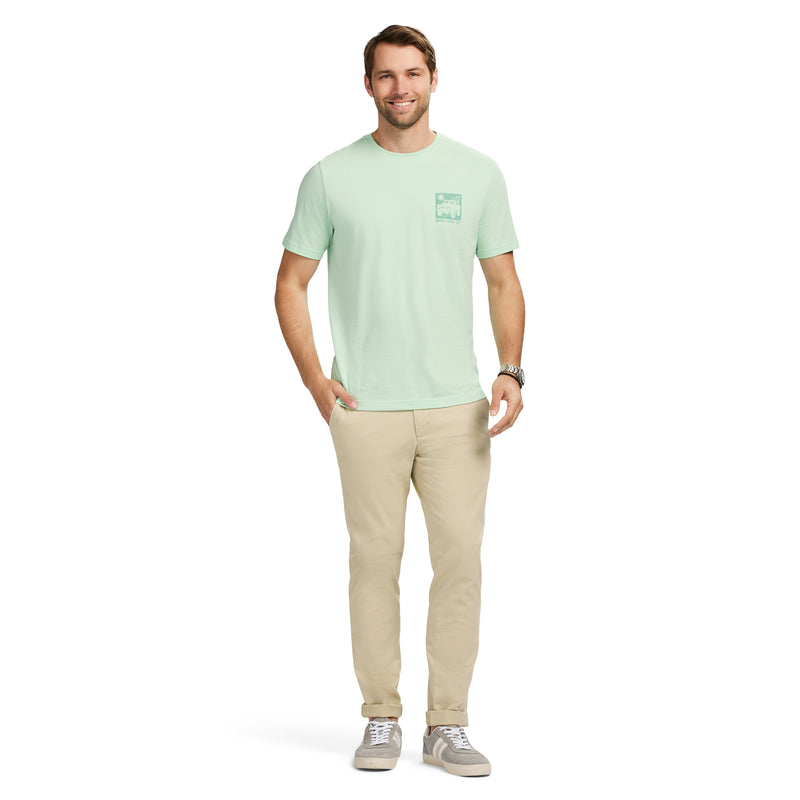 SALTWATER SHORT SLEEVE GRAPHIC TEE - BIRDS EGG GREEN