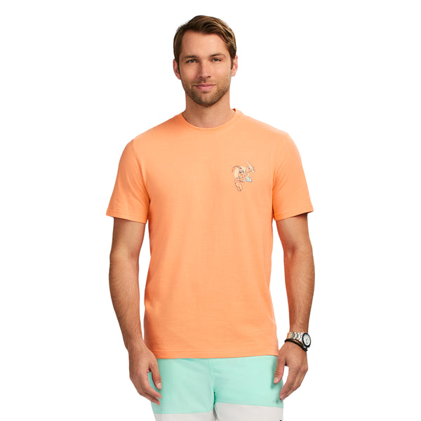 SALTWATER SHORT SLEEVE GRAPHIC TEE - CANTALOUPE