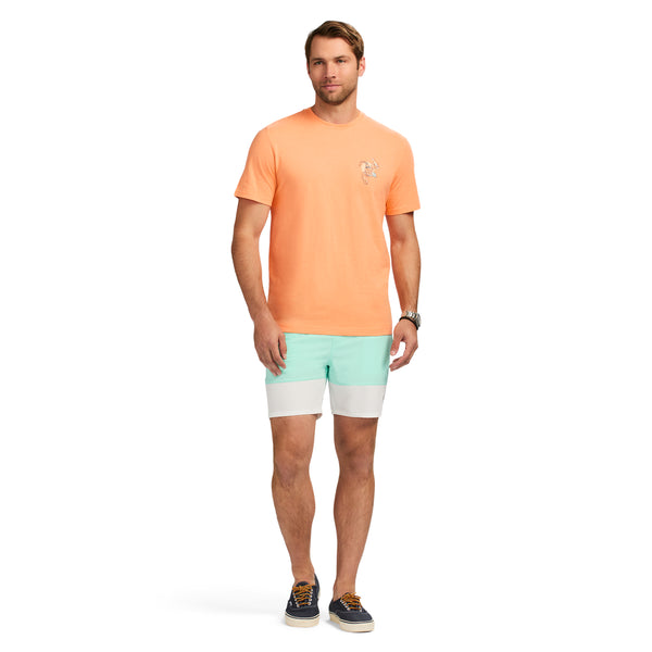 SALTWATER SHORT SLEEVE GRAPHIC TEE - CANTALOUPE