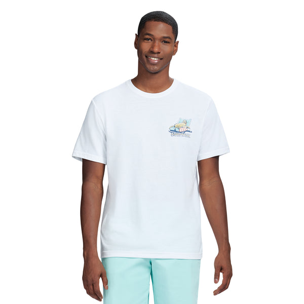 SALTWATER SHORT SLEEVE GRAPHIC TEE - BRIGHT WHITE