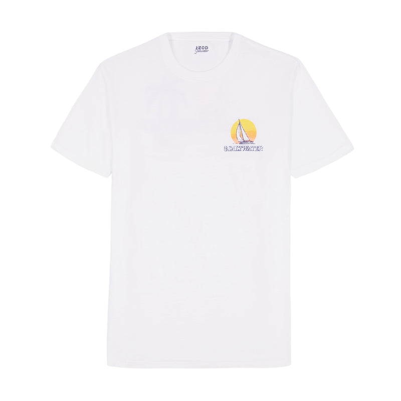 SALTWATER SHORT SLEEVE GRAPHIC TEE - BRIGHT WHITE