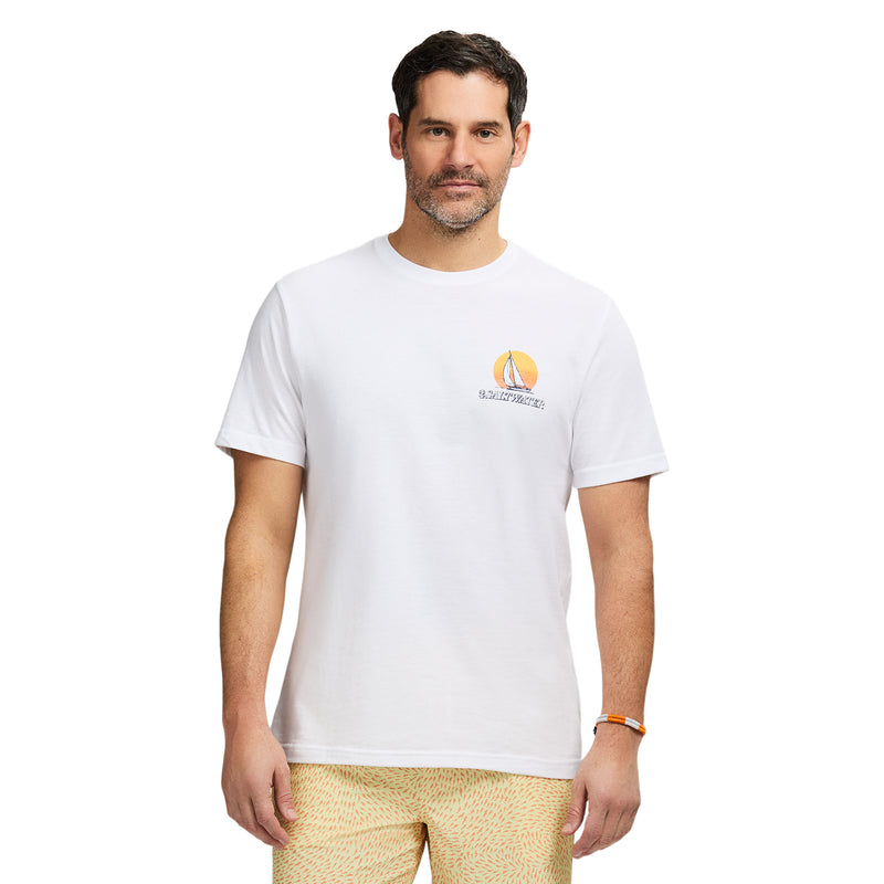 SALTWATER SHORT SLEEVE GRAPHIC TEE - BRIGHT WHITE