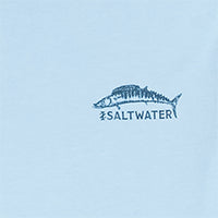 SALTWATER SHORT SLEEVE GRAPHIC TEE - PLACID BLUE