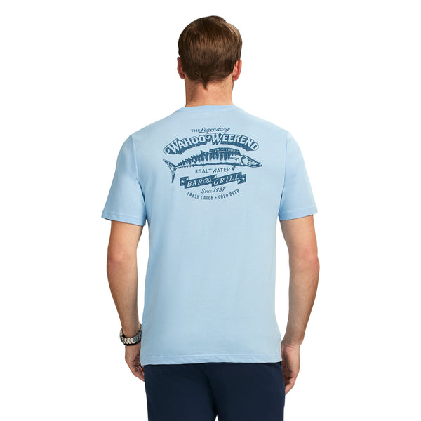 SALTWATER SHORT SLEEVE GRAPHIC TEE - PLACID BLUE