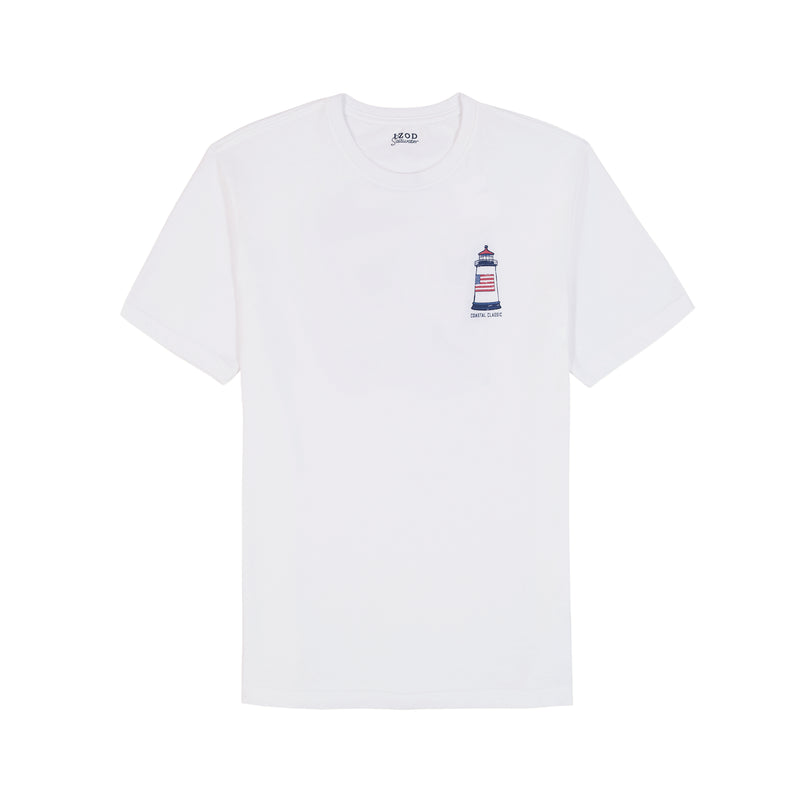 SALTWATER SHORT SLEEVE GRAPHIC TEE - BRIGHT WHITE