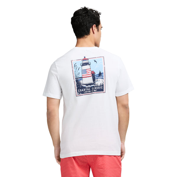 SALTWATER SHORT SLEEVE GRAPHIC TEE - BRIGHT WHITE