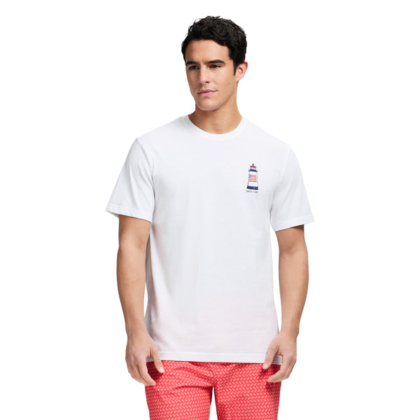 SALTWATER SHORT SLEEVE GRAPHIC TEE - BRIGHT WHITE