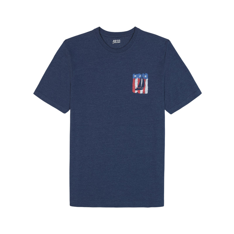 SALTWATER SHORT SLEEVE GRAPHIC TEE - MEDIEVAL BLUE