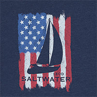 SALTWATER SHORT SLEEVE GRAPHIC TEE - MEDIEVAL BLUE