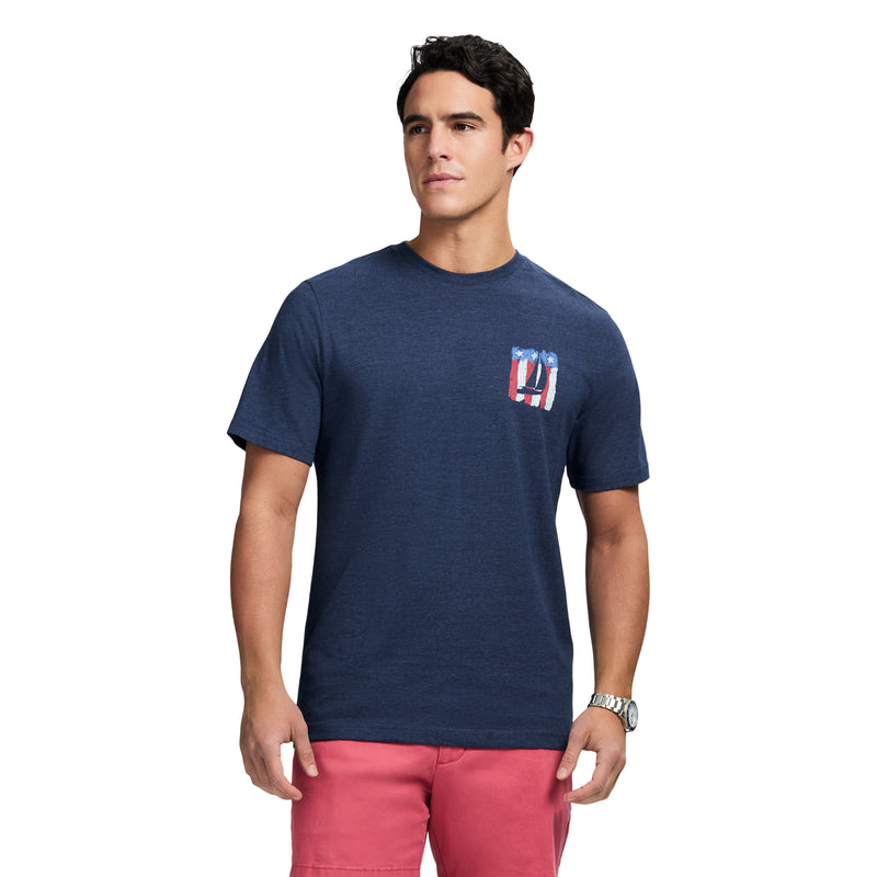 SALTWATER SHORT SLEEVE GRAPHIC TEE - MEDIEVAL BLUE