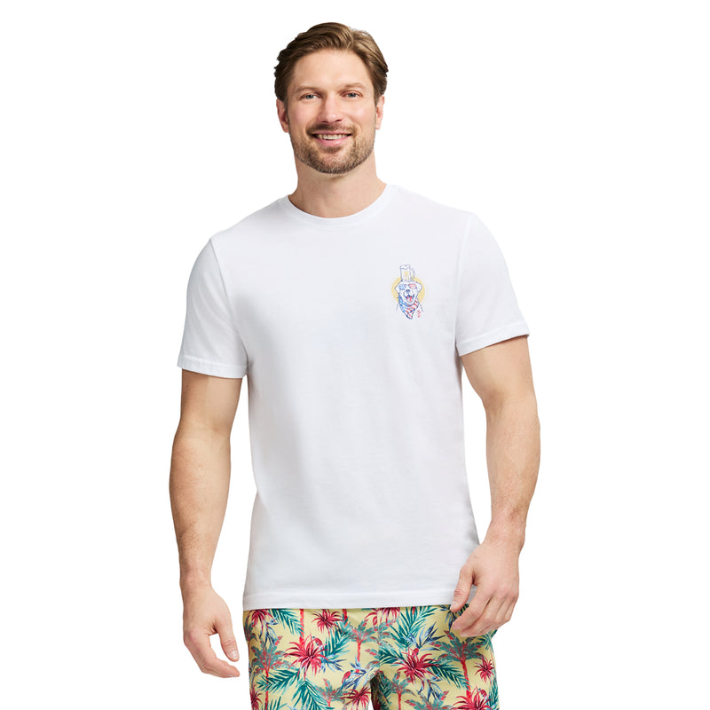 SALTWATER SHORT SLEEVE GRAPHIC TEE - BRIGHT WHITE