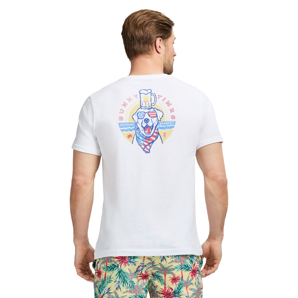 SALTWATER SHORT SLEEVE GRAPHIC TEE - BRIGHT WHITE