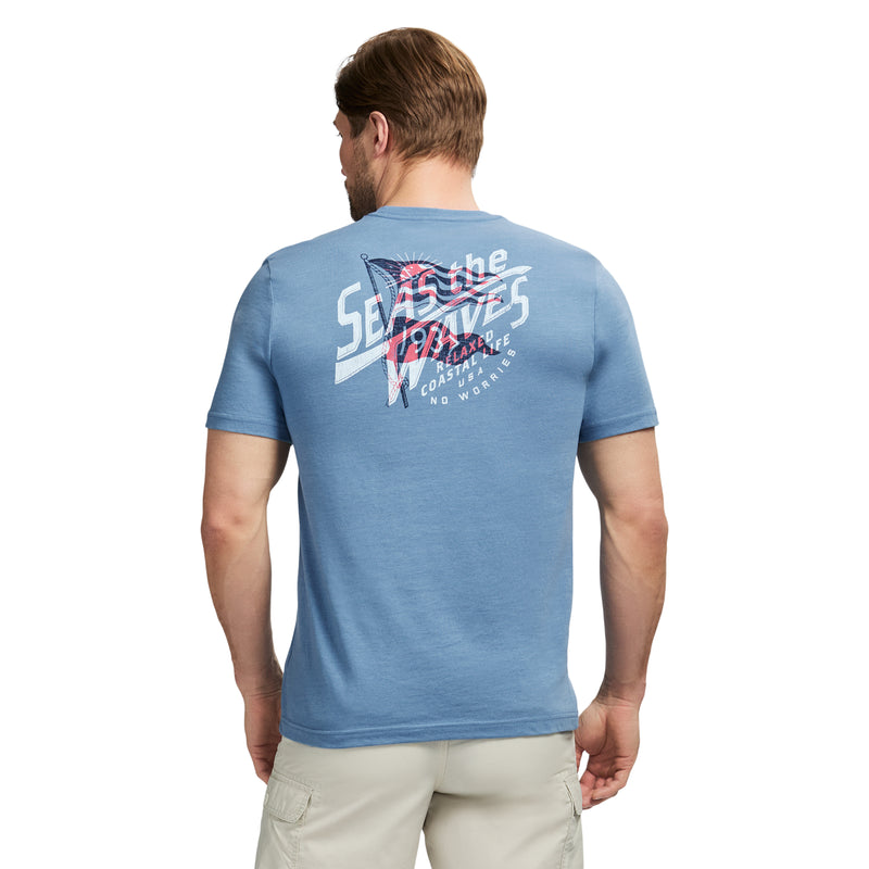 SALTWATER SHORT SLEEVE GRAPHIC TEE - RIVIERA