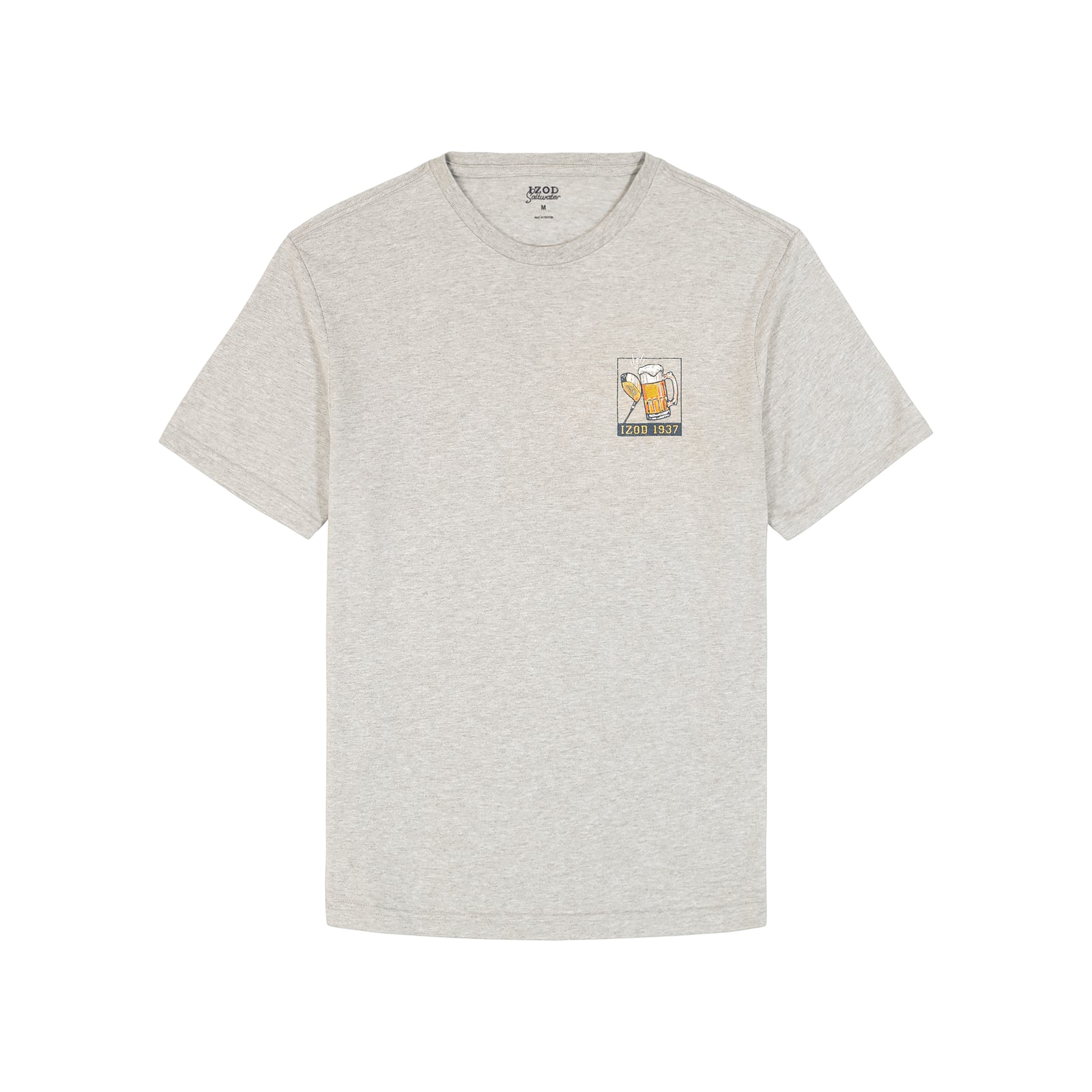 Saltwater Short Sleeve Graphic Tee - Lt Grey Hthr – IZOD