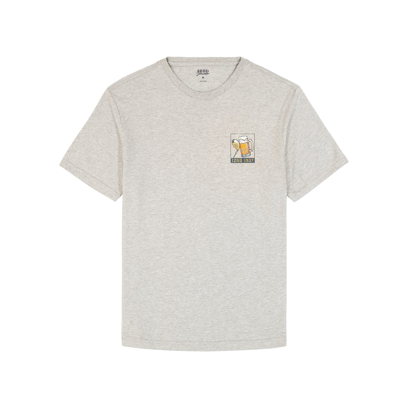 SALTWATER SHORT SLEEVE GRAPHIC TEE - LT GREY HTHR