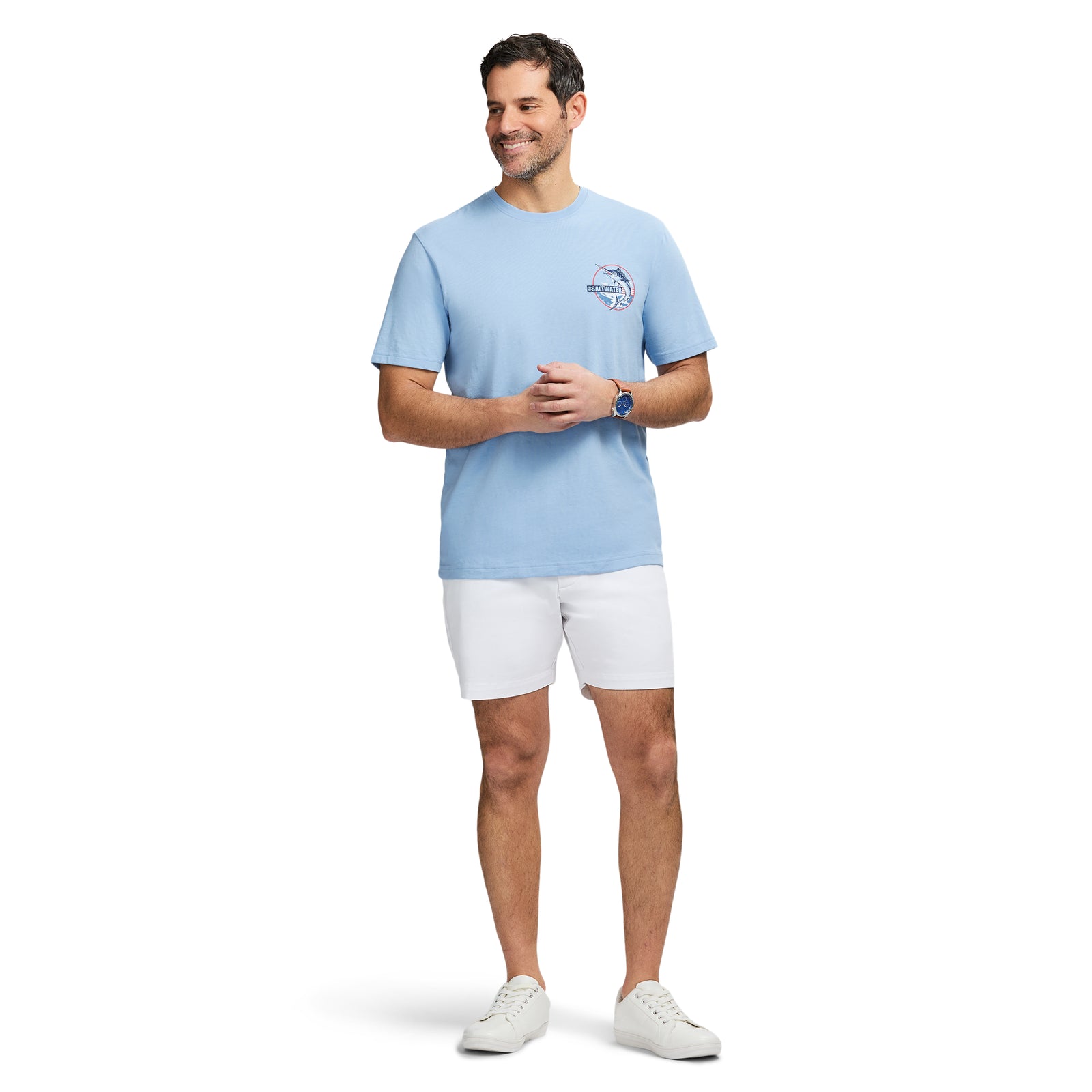 Saltwater Short Sleeve Graphic Tee - Placid Blue – IZOD