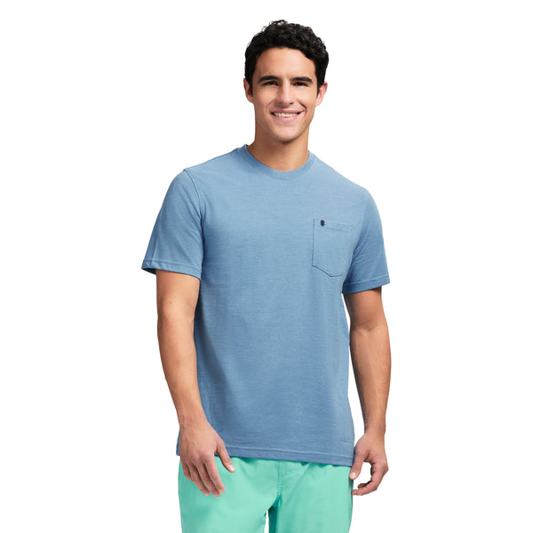SALTWATER SOFT WASH POCKET TEE - RIVIERA