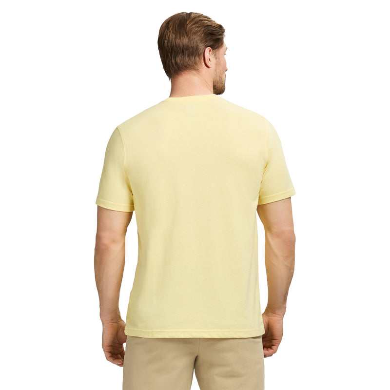 SALTWATER SOFT WASH POCKET TEE - LEMON MERINGUE