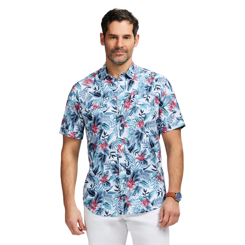 SUNSHIELD PERFORMANCE PRINTED SHIRT - HOLLY BERRY