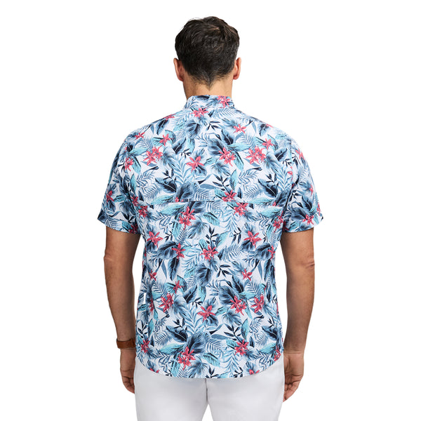 SUNSHIELD PERFORMANCE PRINTED SHIRT - HOLLY BERRY