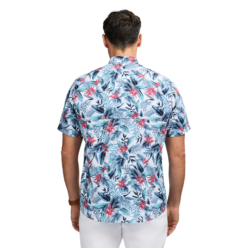 SUNSHIELD PERFORMANCE PRINTED SHIRT - HOLLY BERRY