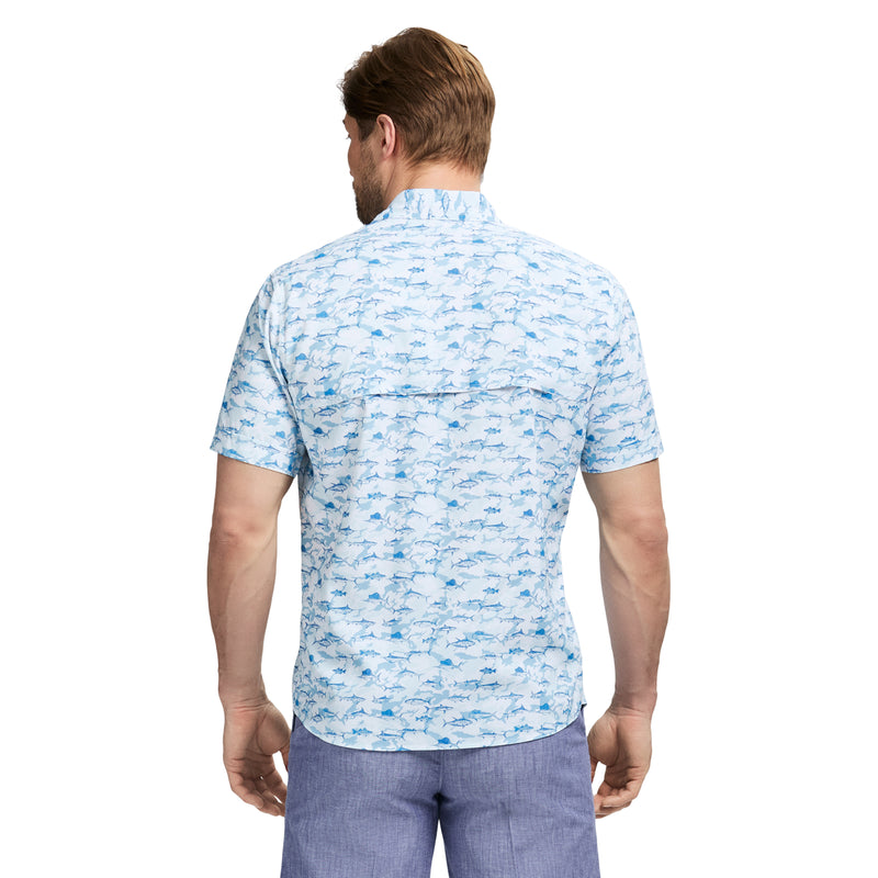 SUNSHIELD PERFORMANCE PRINTED SHIRT - RIVIERA