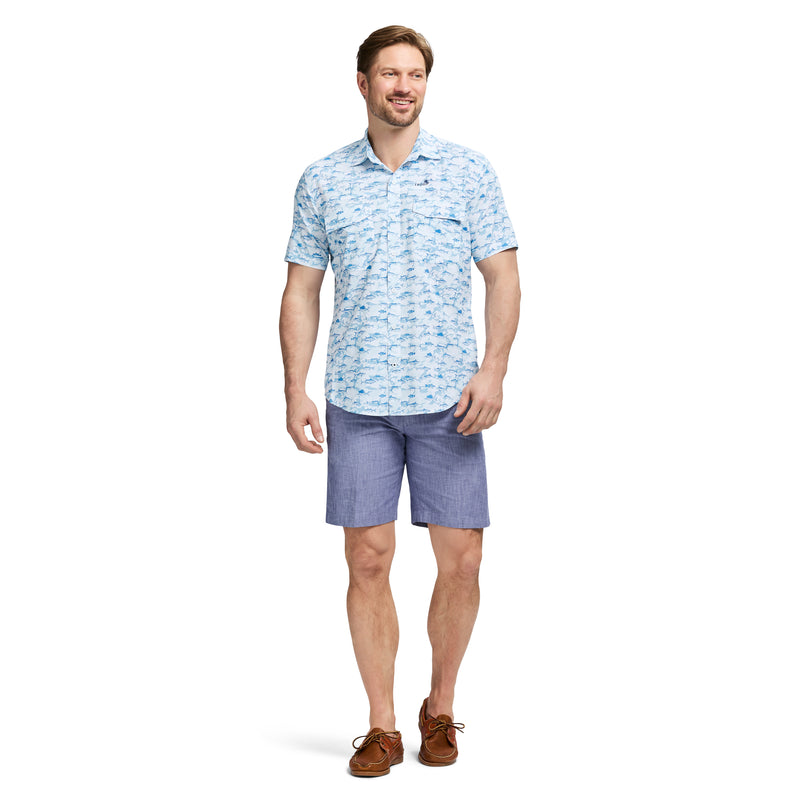 SUNSHIELD PERFORMANCE PRINTED SHIRT - RIVIERA