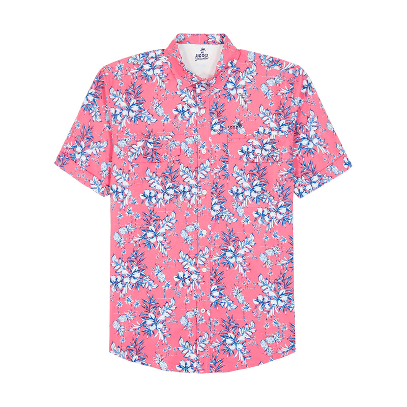 SUNSHIELD PERFORMANCE SHORT SLEEVE PRINTED SHIRT - DESERT ROSE